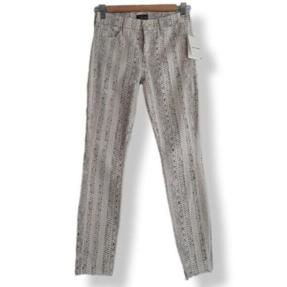 MOTHER Looker Ankle Fray Slipstream in Silver Strand Slim Jeans Sz 24 - Picture 2 of 15